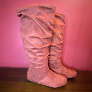 SODA ZULUU-S Women's Rust Color Slouch Flat Heel Mid-calf Boots - NWT